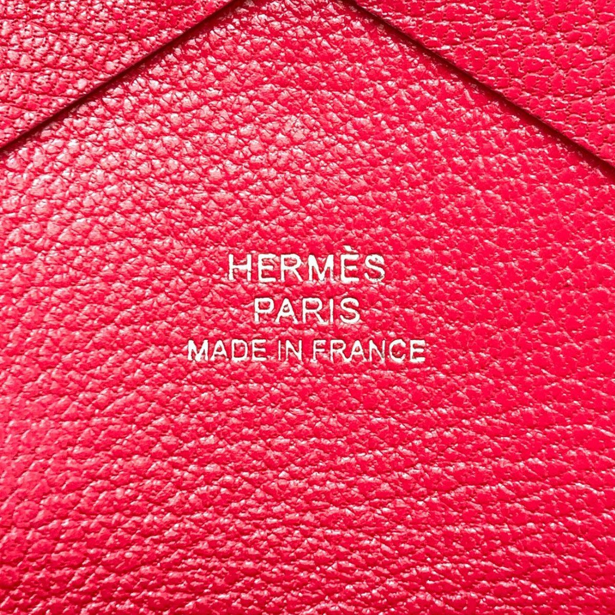 Hermes Calvi Duo Rose Silver Card Case Chevre — view 7