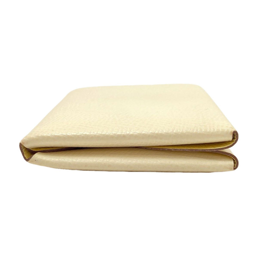 Hermes Calvi Duo Verso Nata Jaune Poussin Silver Card Case Epsom — view 3