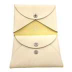Hermes Calvi Duo Verso Nata Jaune Poussin Silver Card Case Epsom — view 4
