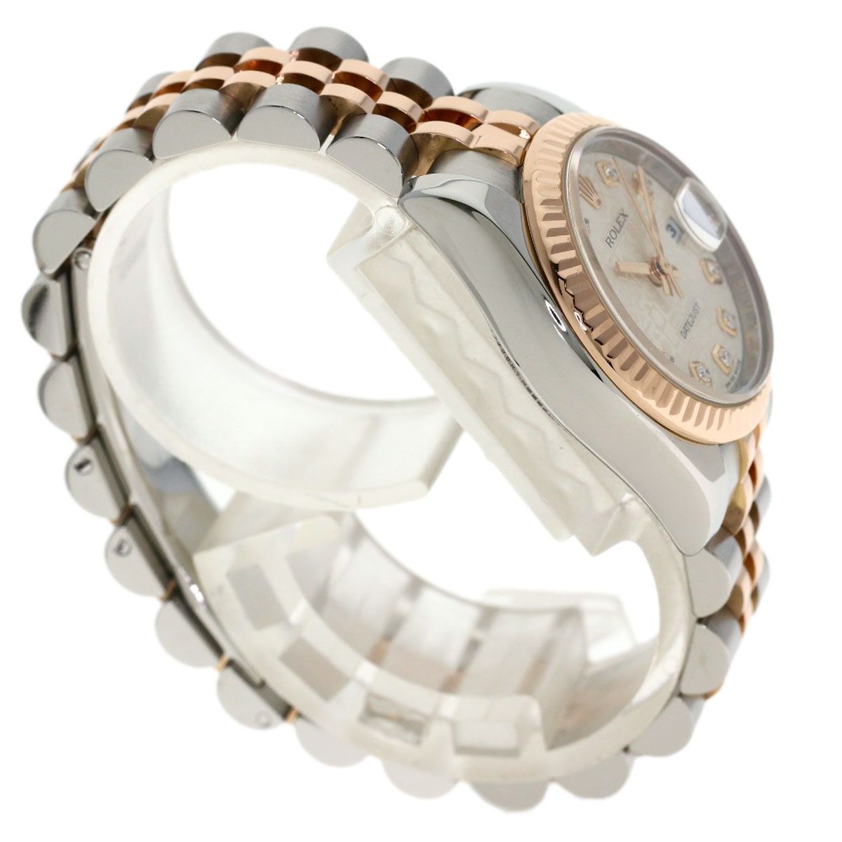 Rolex Datejust Diamond Watch SS Pink Gold 18k — view 2