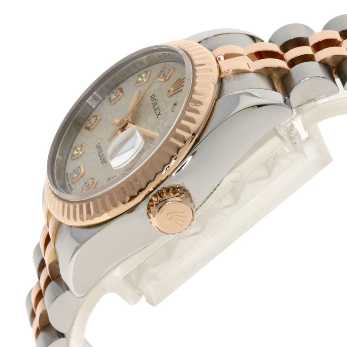 Rolex Datejust Diamond Watch SS Pink Gold 18k — view 5