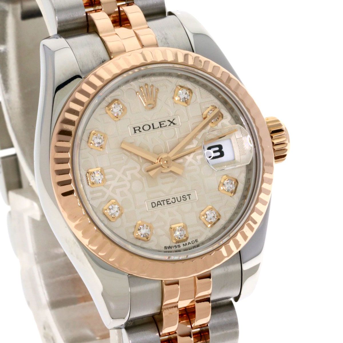 Rolex Datejust Diamond Watch SS Pink Gold 18k — view 4