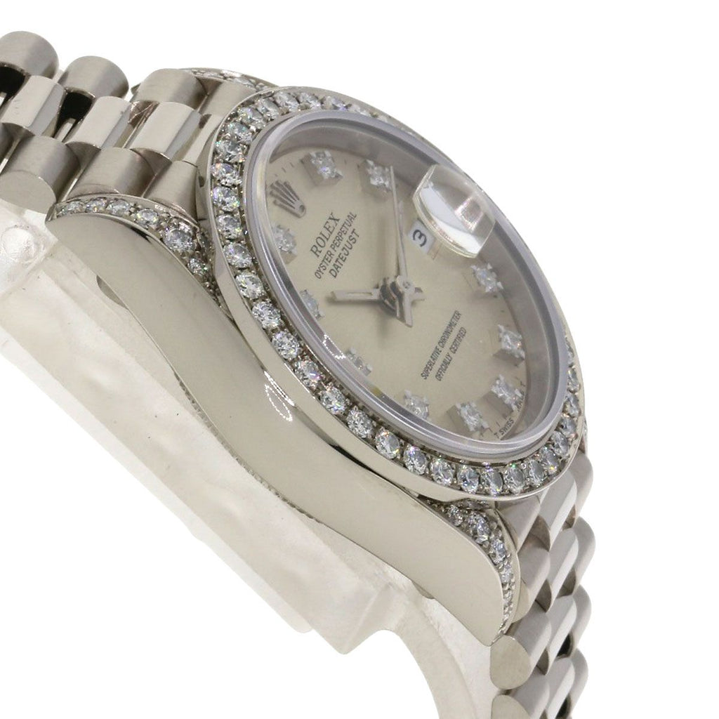 Rolex Datejust Diamond Watch 18k White Gold — view 6
