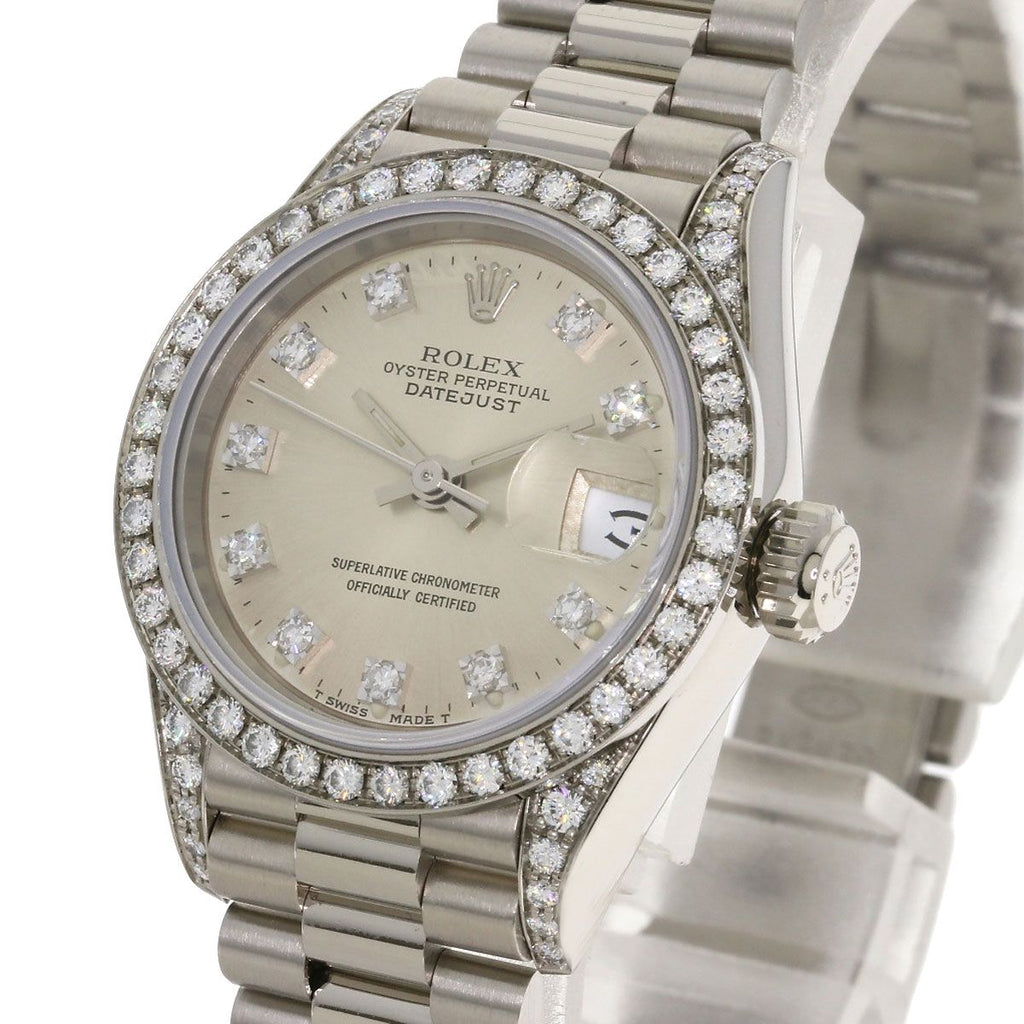 Rolex Datejust Diamond Watch 18k White Gold — view 3