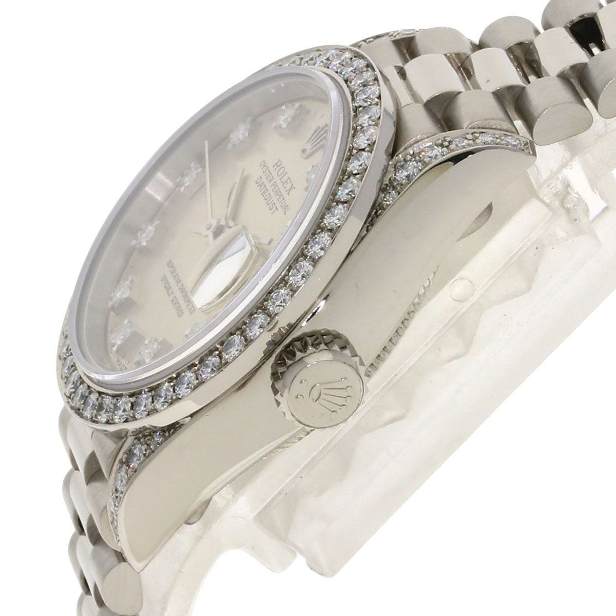 Rolex Datejust Diamond Watch 18k White Gold — view 5