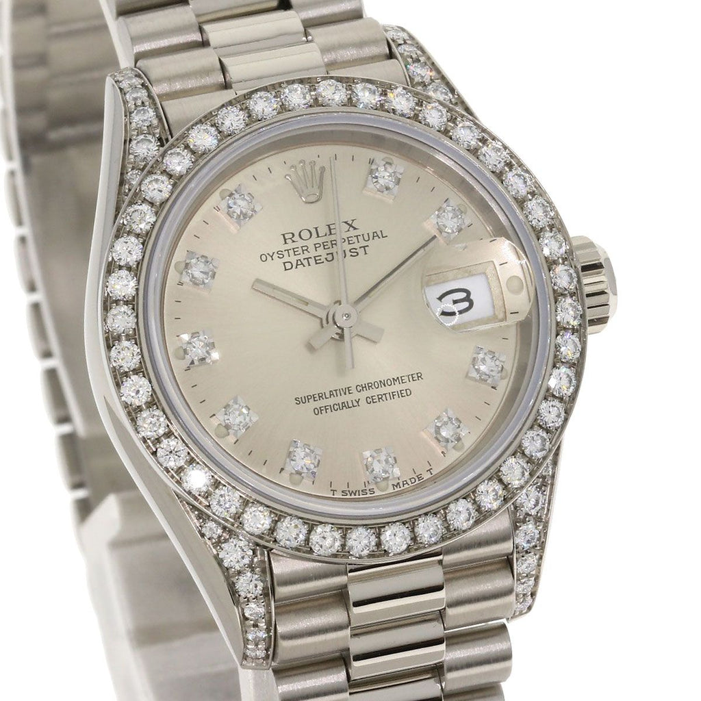 Rolex Datejust Diamond Watch 18k White Gold — view 4