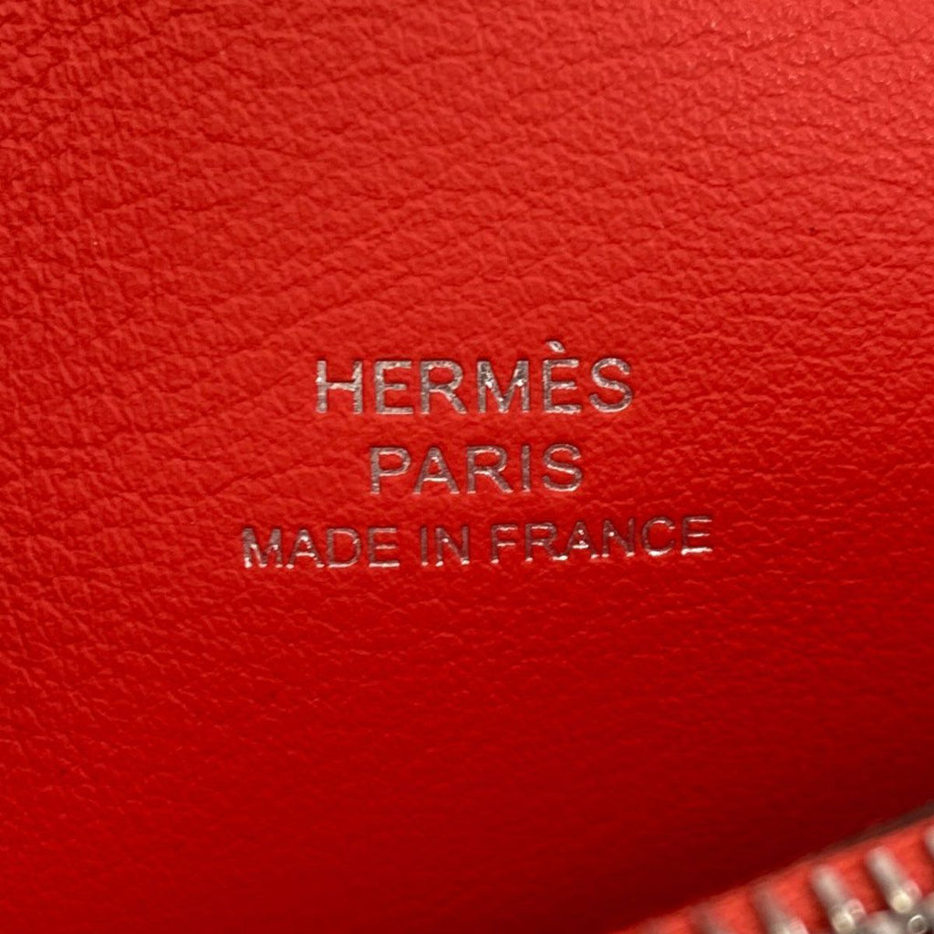 Hermes Avec Soie Silver Bifold Wallet Silk — view 7