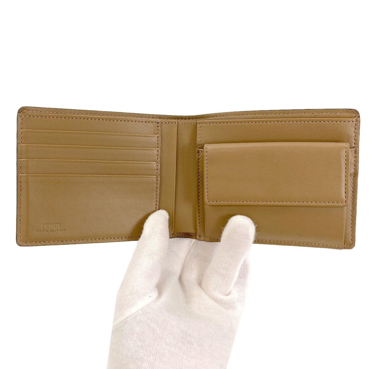 Fendi Zucca Pattern Twill Print Bifold Wallet — view 4