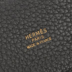Hermes White Bus GM Tote Togo Chocolate Brown Gold Handbag Business Briefcase — view 7