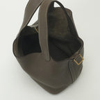 Hermes Picotin Lock PM 18 Tote Taurillon Clemence Etoupe Gray Gold Handbag — view 8