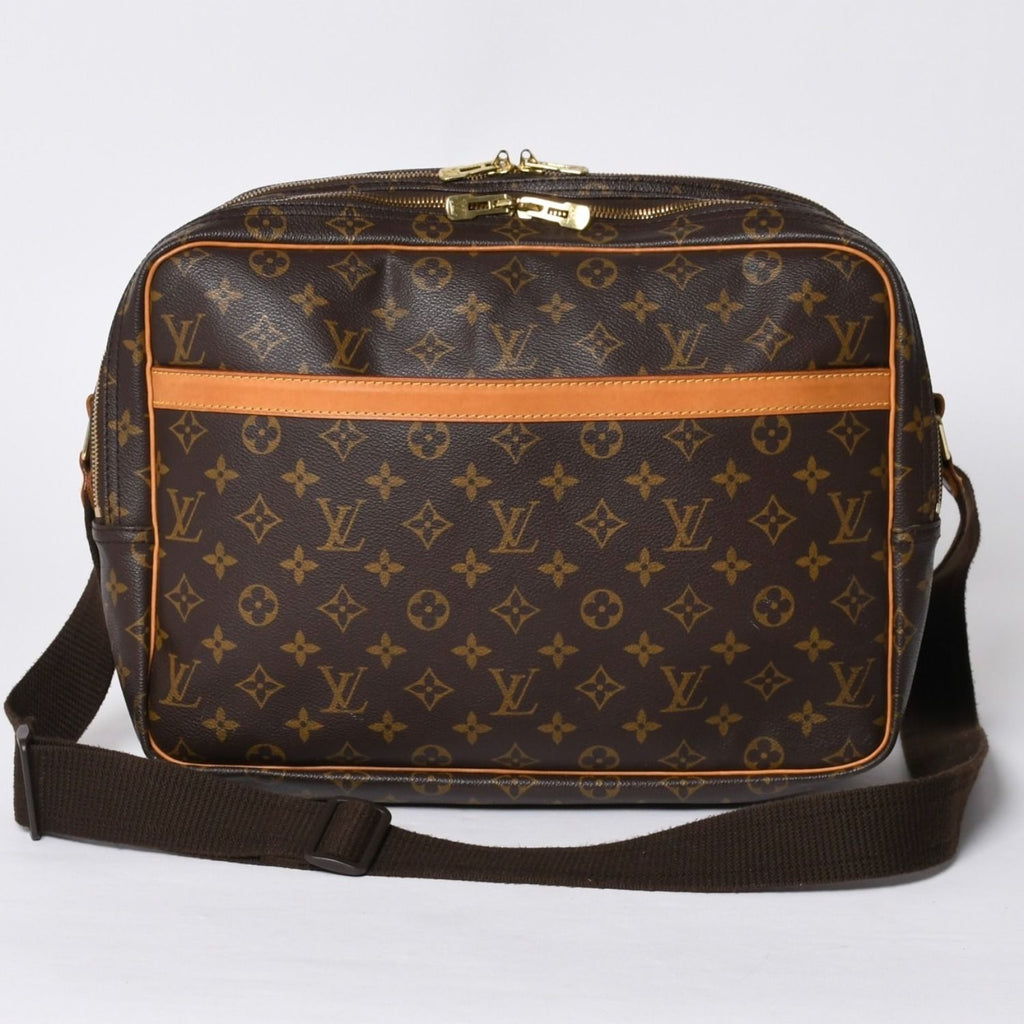 Louis Vuitton Shoulder Bag Reporter GM Monogram Brown Gold