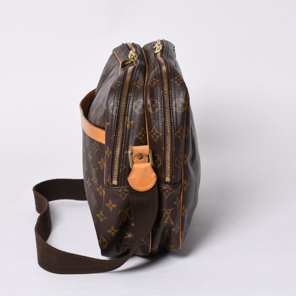 Louis Vuitton Shoulder Bag Reporter GM Monogram Brown Gold — view 4
