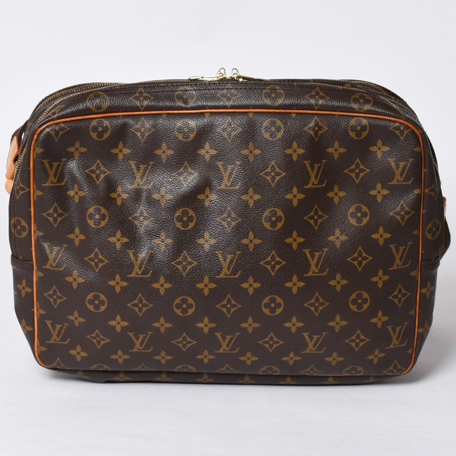 Louis Vuitton Shoulder Bag Reporter GM Monogram Brown Gold — view 2