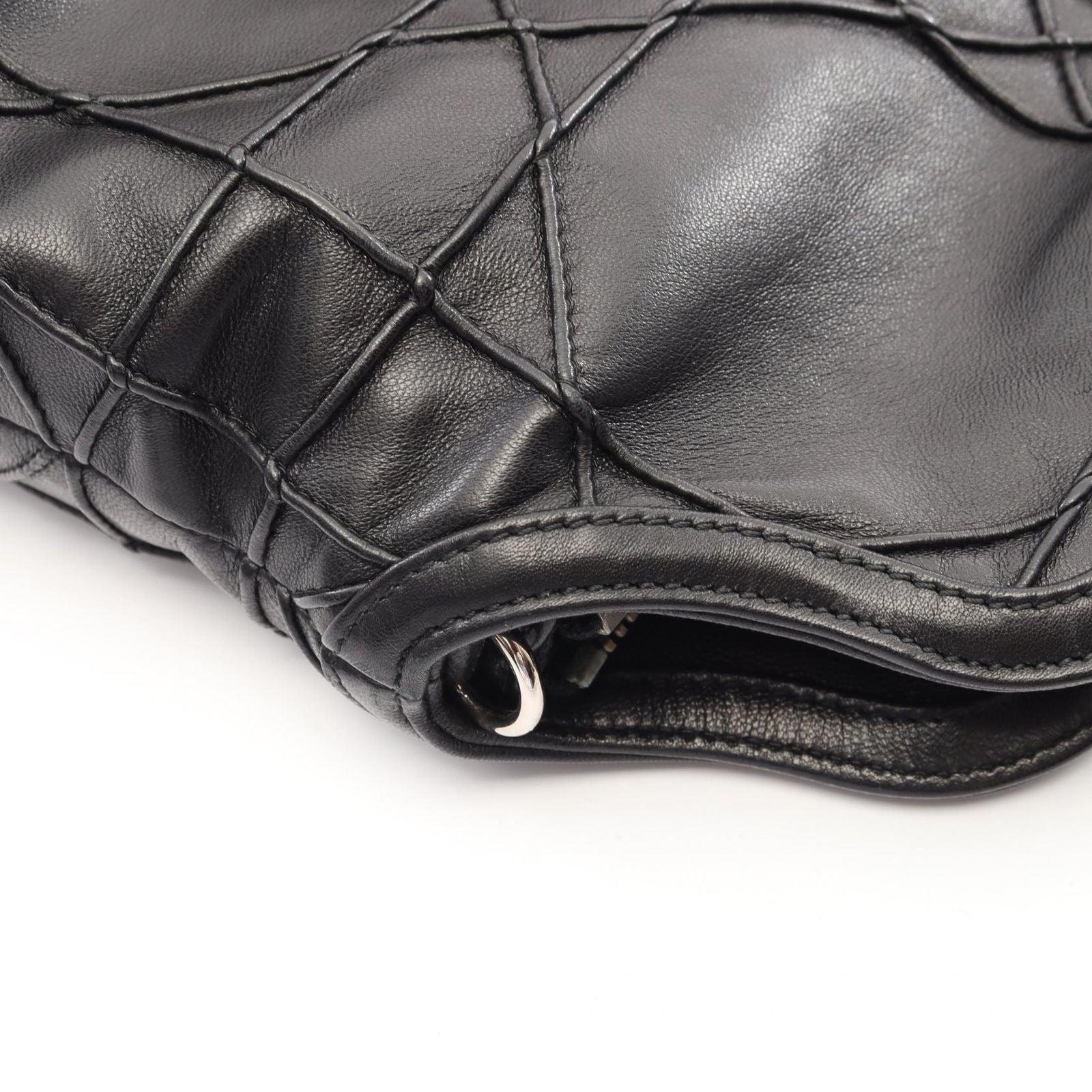 Dior Handbag Granville Cannage 2-Way Black Leather — view 6