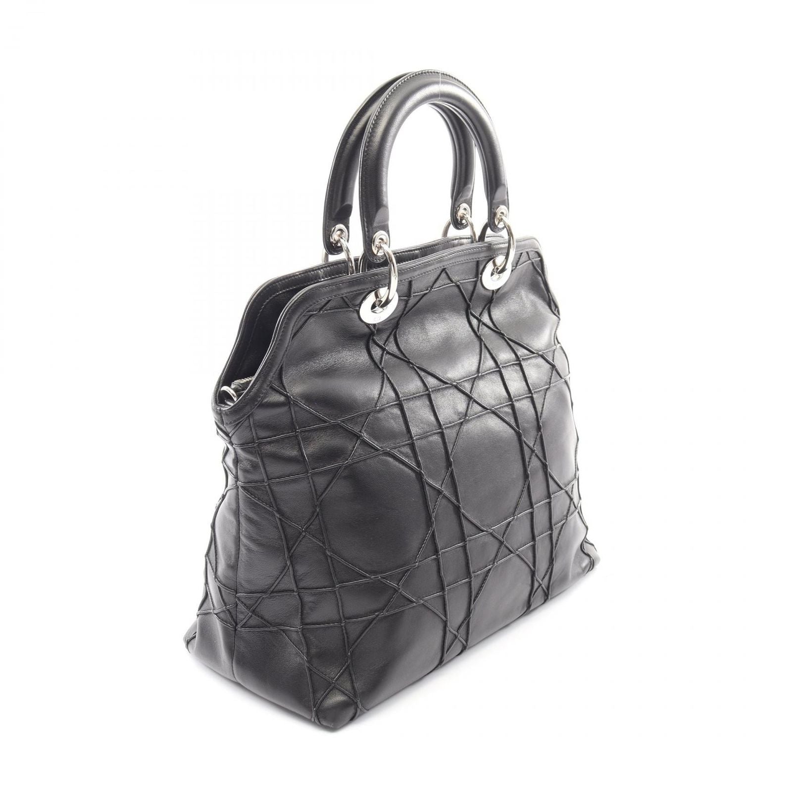 Dior Handbag Granville Cannage 2-Way Black Leather — view 2