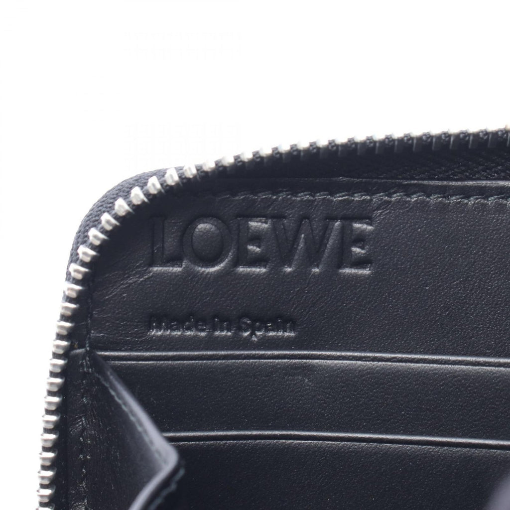 Loewe Round Wallet Puzzle Around Zip Black Green Red Leather — view 4