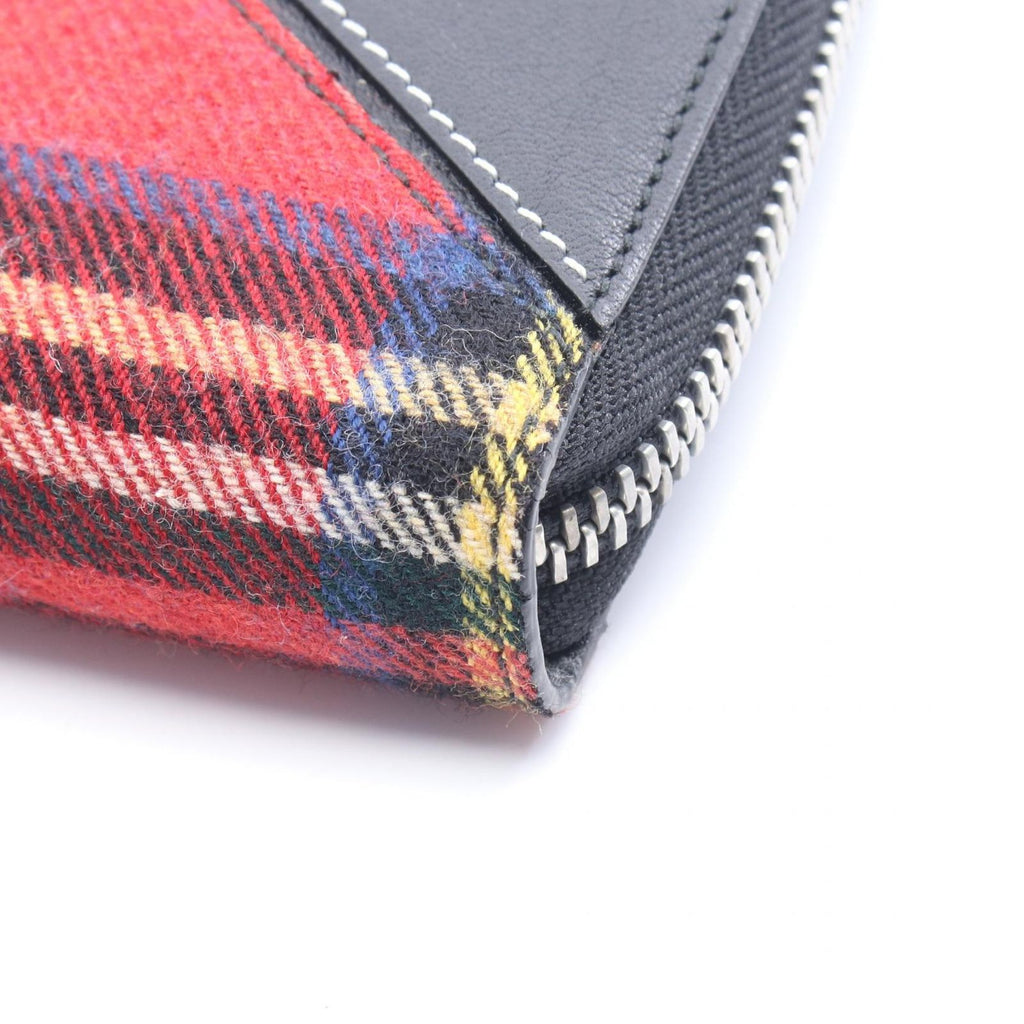 Loewe Round Wallet Puzzle Around Zip Black Green Red Leather — view 5