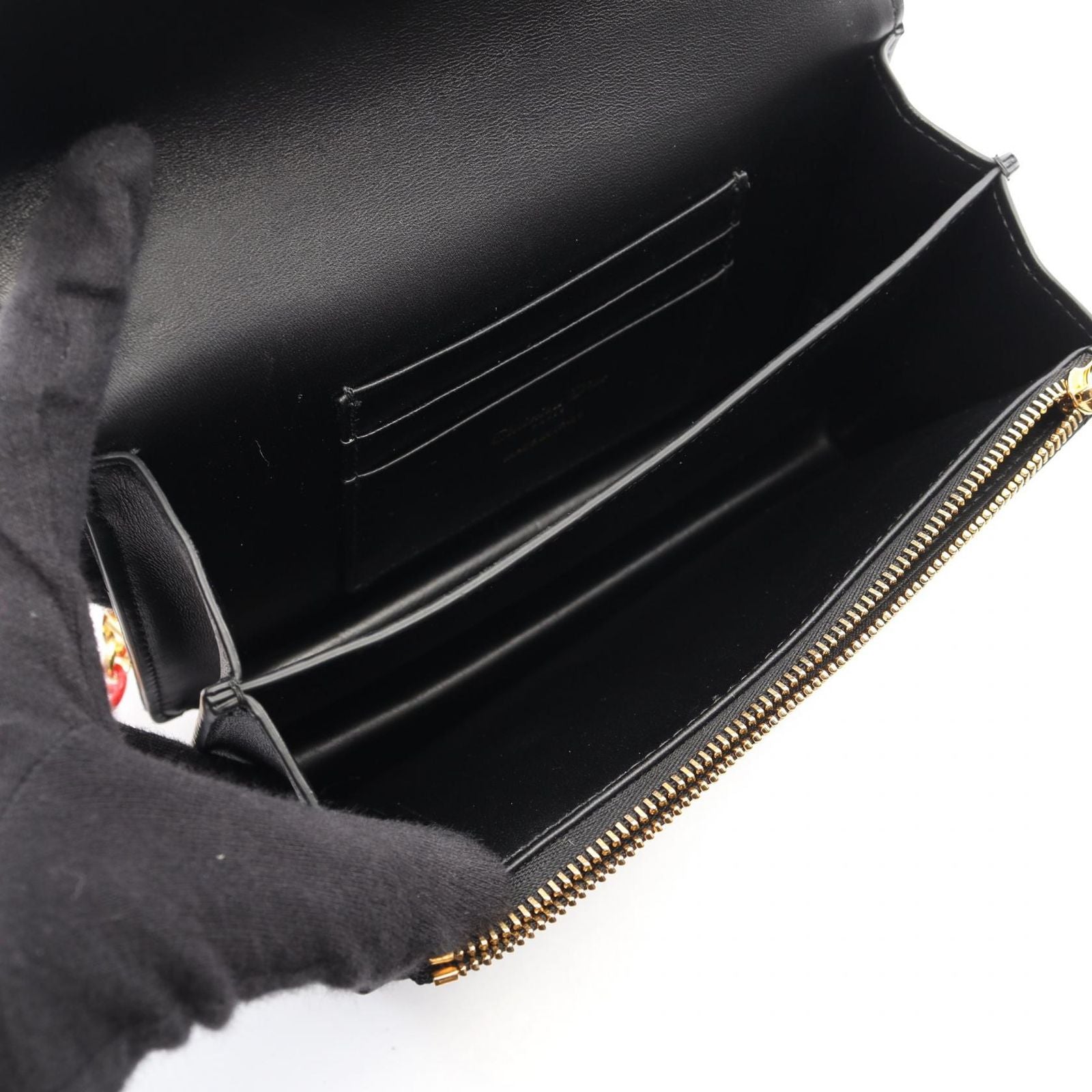 Dior Shoulder Bag Miss Caro Macro Cannage Black Leather — view 3