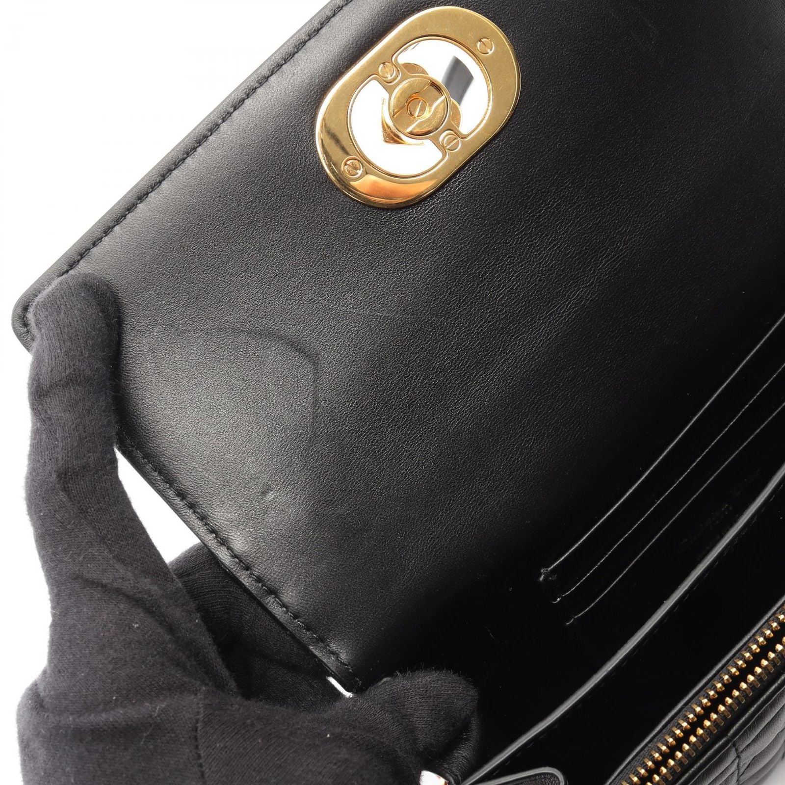 Dior Shoulder Bag Miss Caro Macro Cannage Black Leather — view 5
