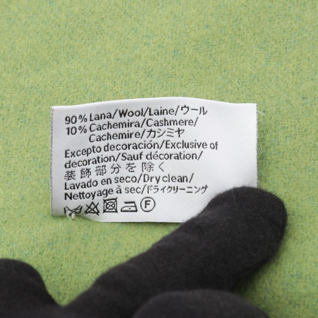 Loewe Scarf Anagram Bicolor Green Wool — view 4