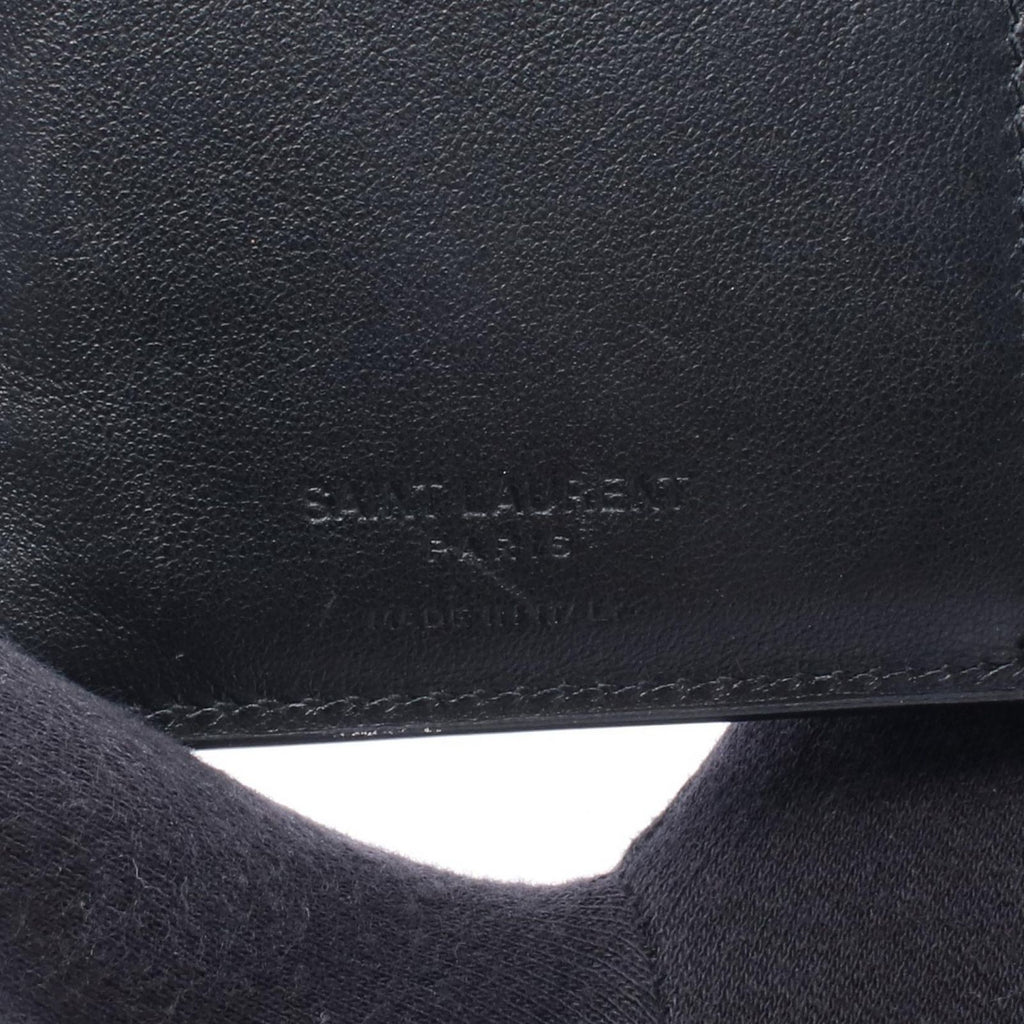 Saint Laurent Paris Bifold Wallet Studded Black Leather — view 4