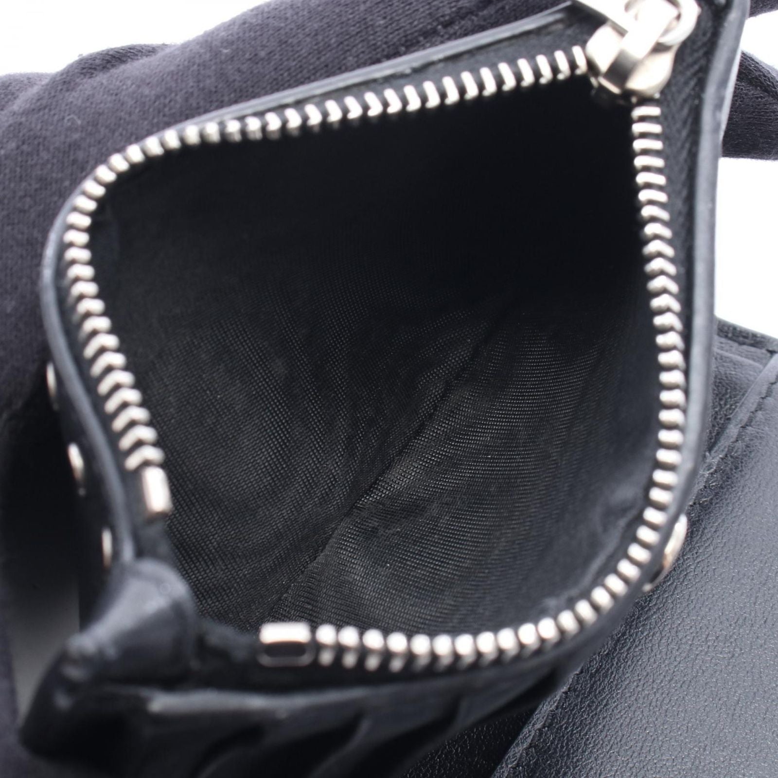 Saint Laurent Paris Bifold Wallet Studded Black Leather — view 6