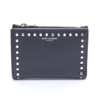 Saint Laurent Paris Bifold Wallet Studded Black Leather