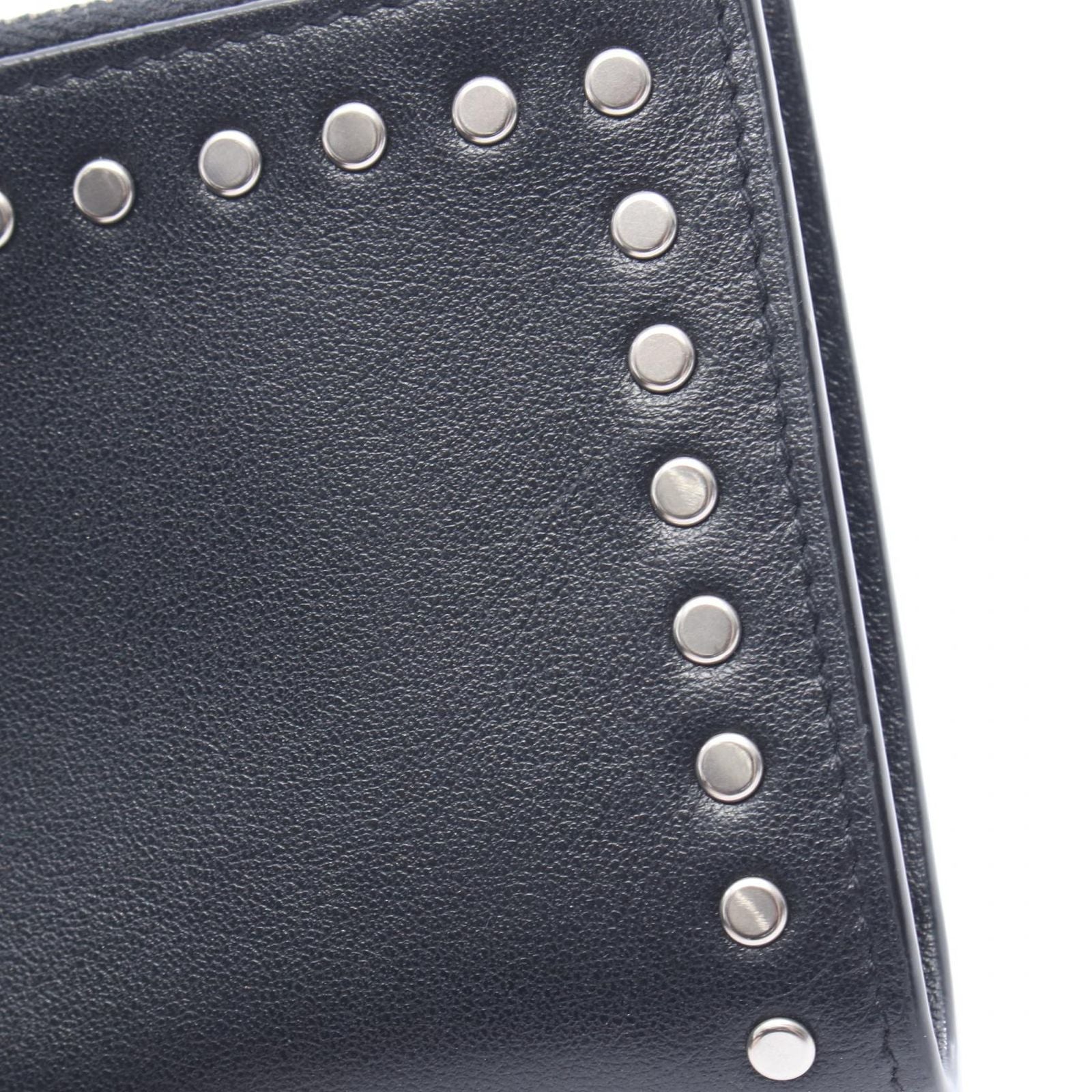 Saint Laurent Paris Bifold Wallet Studded Black Leather — view 8