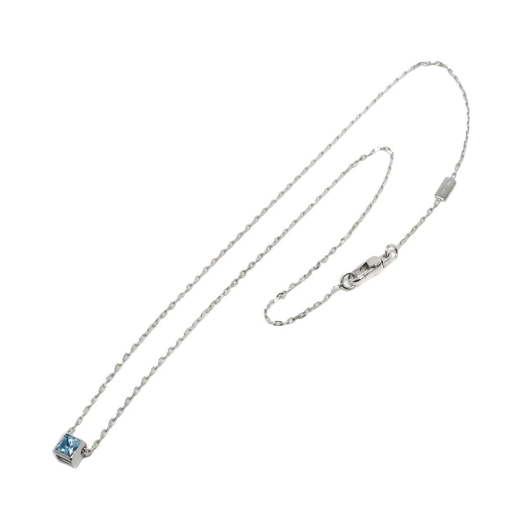 Gucci Cube Blue Topaz Necklace 38 cm 18k WG White Gold — view 2