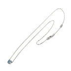 Gucci Cube Blue Topaz Necklace 38 cm 18k WG White Gold — view 2
