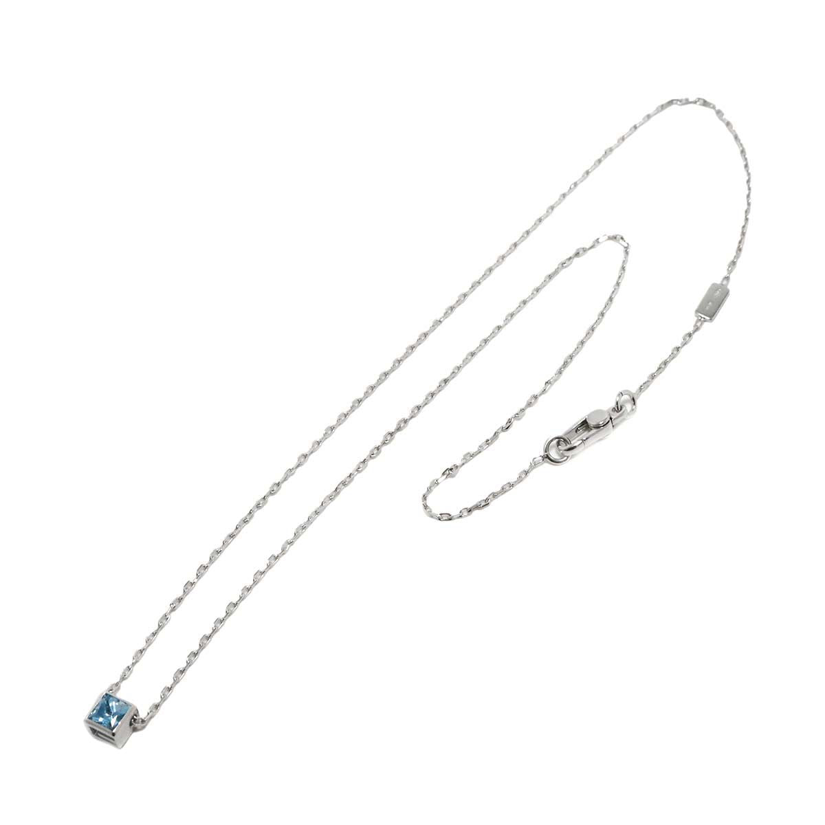 Gucci Cube Blue Topaz Necklace 38 cm 18k WG White Gold — view 2