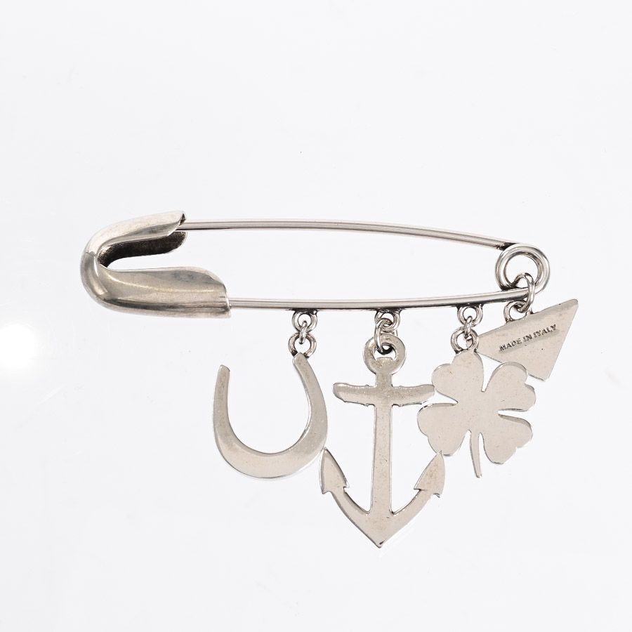 Prada Brooch Metal Silver — view 3