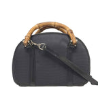 Gucci Mini Shoulder Bag Bamboo Crossbody Vintage Gray