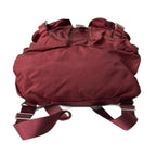 Prada Backpack Sac Nylon Triangle Plate Red — view 4