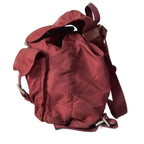 Prada Backpack Sac Nylon Triangle Plate Red — view 3