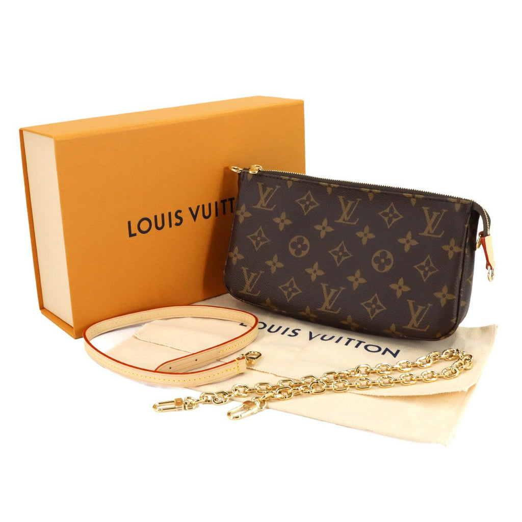 Louis Vuitton Monogram Pochette Hand Bag Brown — view 2