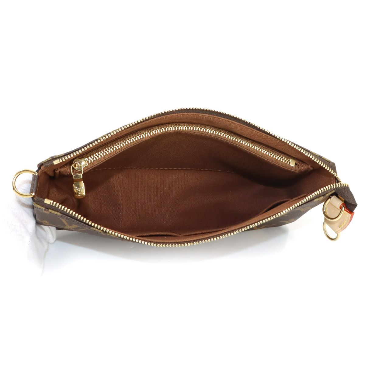 Louis Vuitton Monogram Pochette Hand Bag Brown — view 7