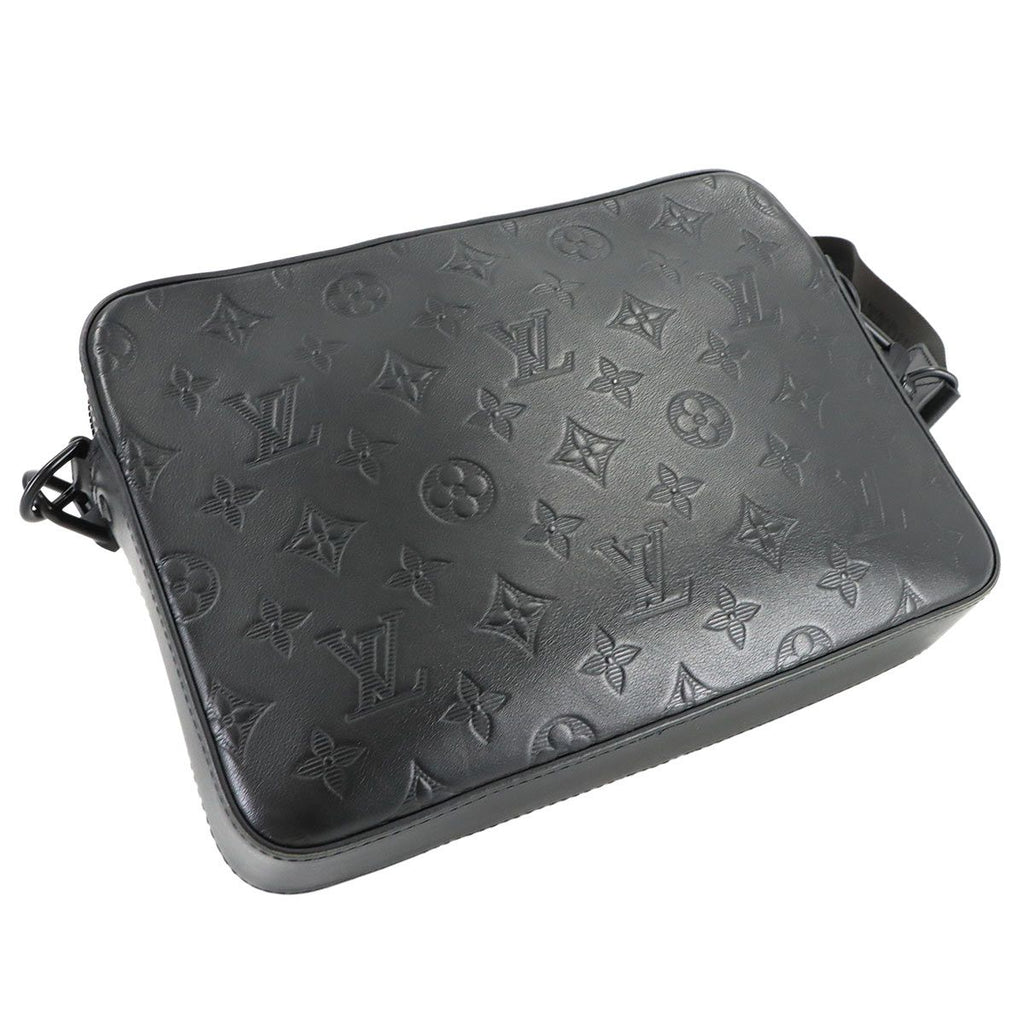 Louis Vuitton Monogram Shadow Duo Messenger Shoulder Bag Leather Black — view 9
