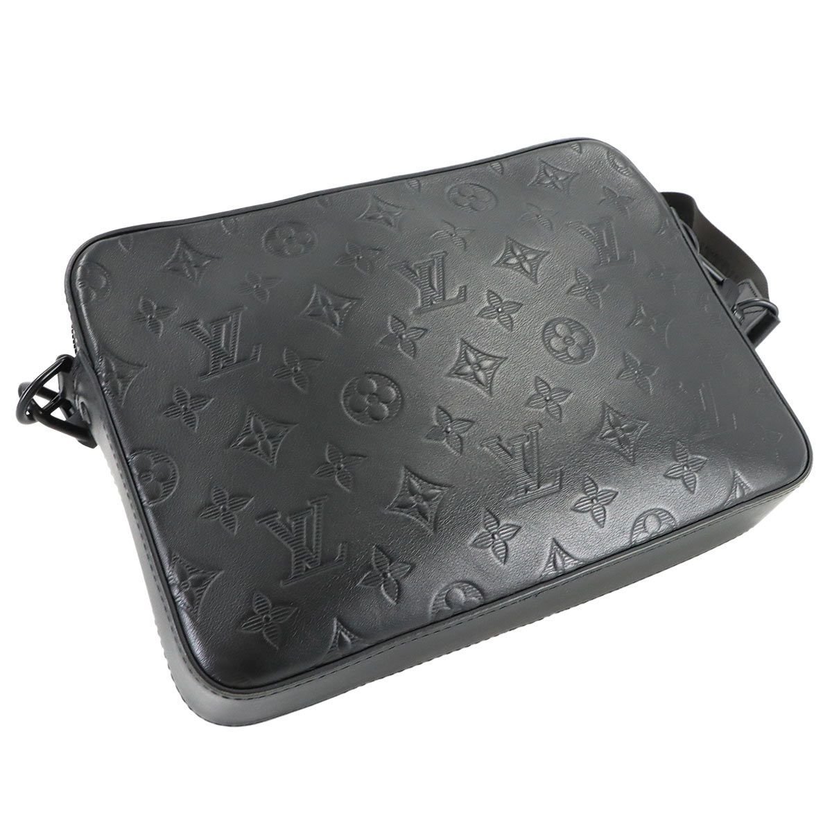 Louis Vuitton Monogram Shadow Duo Messenger Shoulder Bag Leather Black — view 9