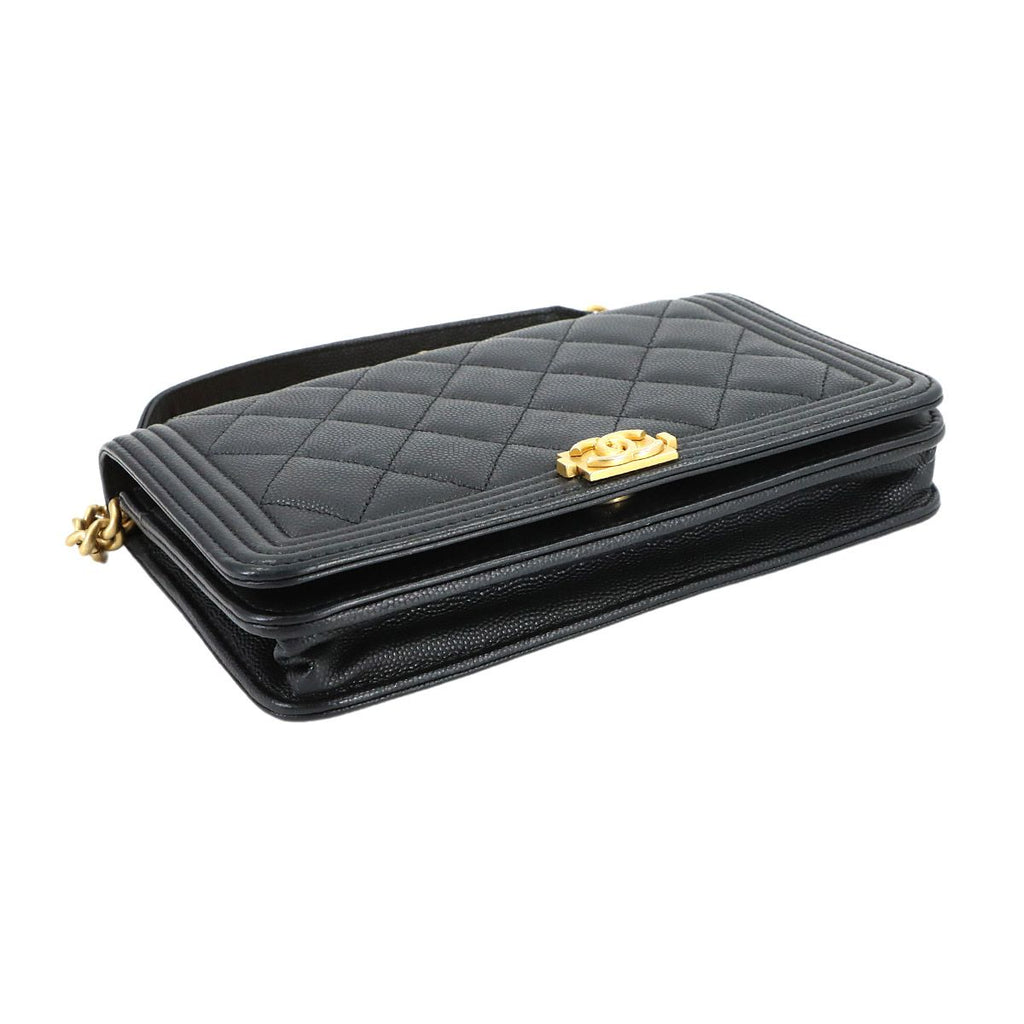 Chanel Chain Wallet Caviar Leather Black — view 5