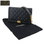 Chanel Chain Wallet Caviar Leather Black — view 2