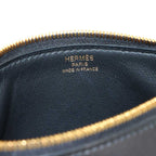 Hermes Zip and Go PM Pouch Evercolor Black Chaine D'ancre Gold — view 7