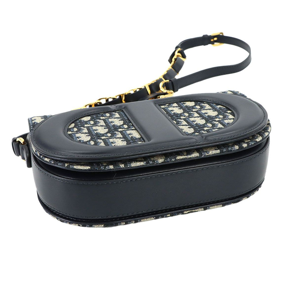 Dior Auction CD Signature Chain Shoulder Bag Canvas — view 4