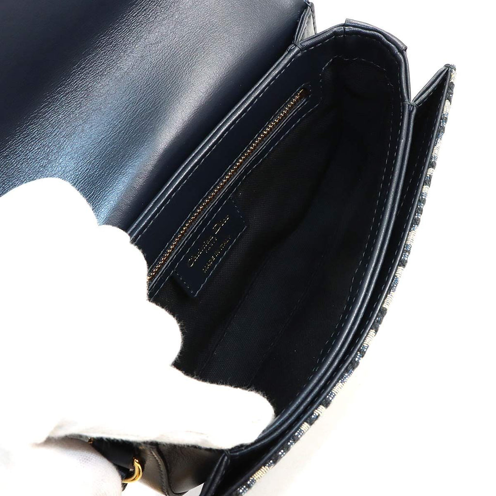 Dior Auction CD Signature Chain Shoulder Bag Canvas — view 7