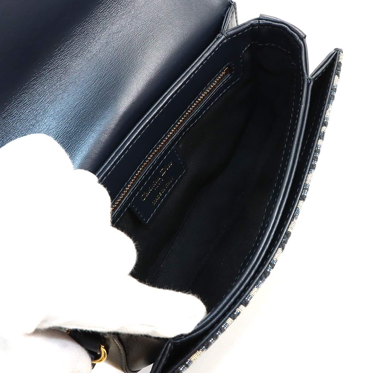 Dior Auction CD Signature Chain Shoulder Bag Canvas — view 7