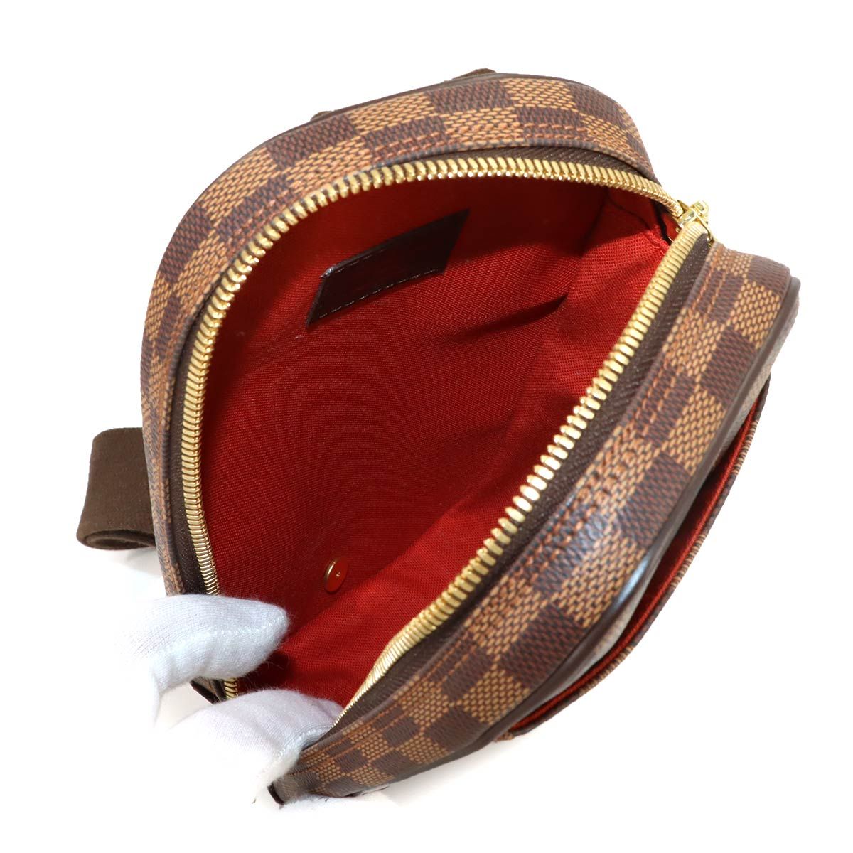 Louis Vuitton Damier Pochette Gange Personal Belt Bag Ebene — view 6