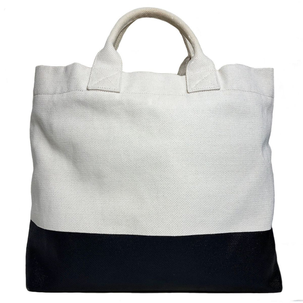 Gucci Canvas Tote with Embossed Detail Lido Ivory Black 2-Way — view 3