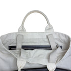 Gucci Canvas Tote with Embossed Detail Lido Ivory Black 2-Way — view 6