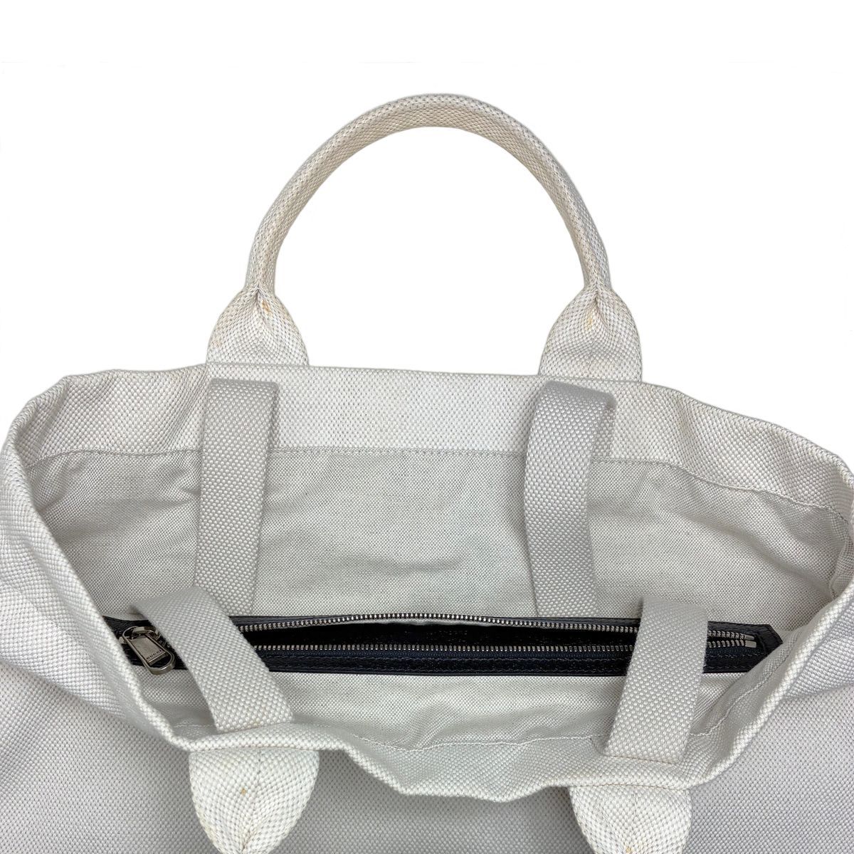 Gucci Canvas Tote with Embossed Detail Lido Ivory Black 2-Way — view 7