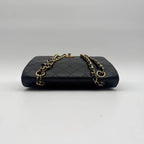 Chanel Large Shoulder Bag CC Logo Turnlock Gold Quilted Full Flap Chain Leather — view 5